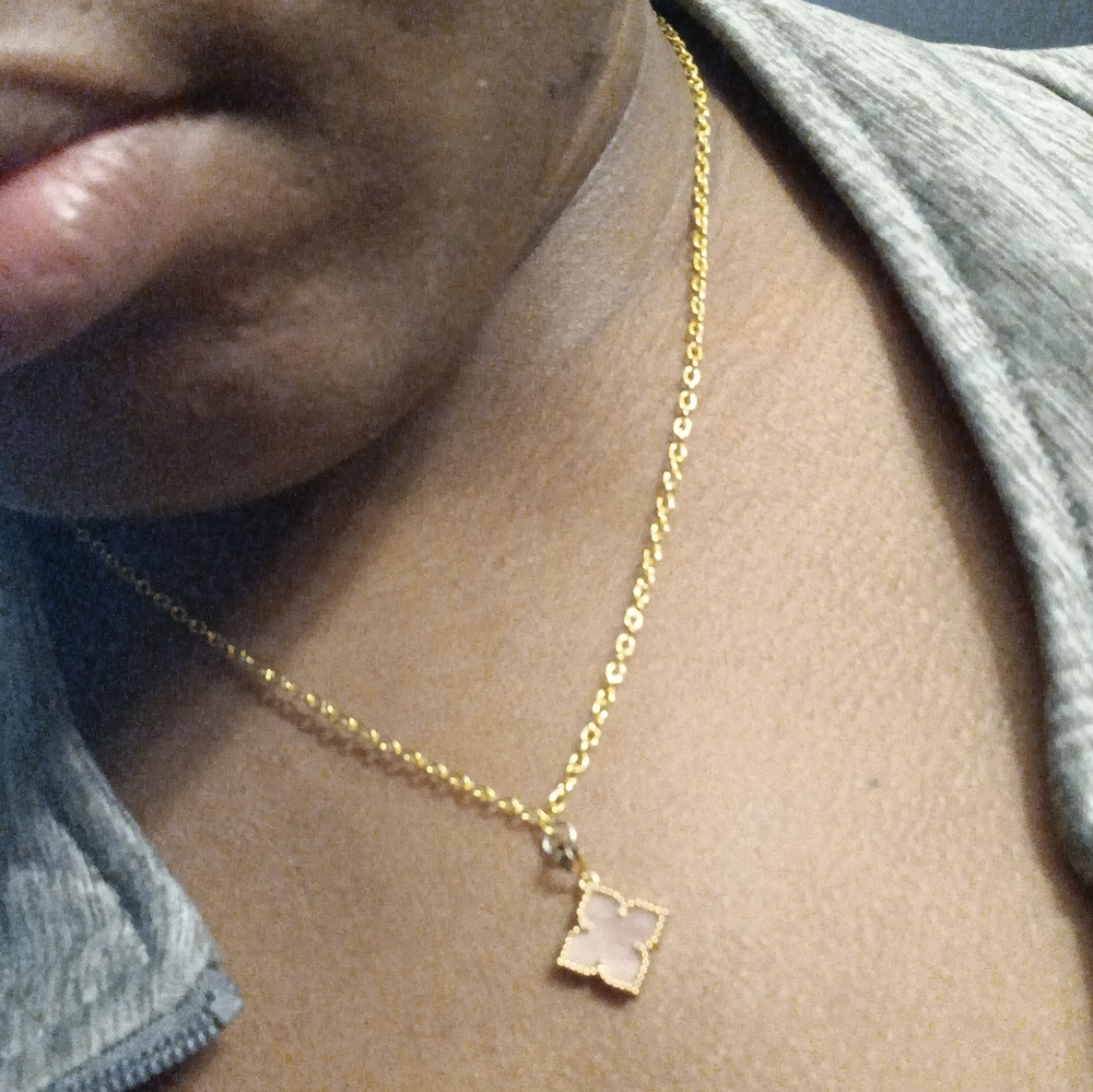 A pink Butterfly necklace